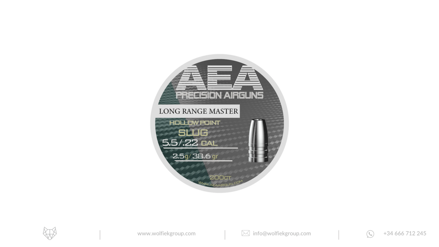 AEA Long Range Master Hollow Point · Cal .22 (5.5mm) · Weight 2.5g (38.6gr)