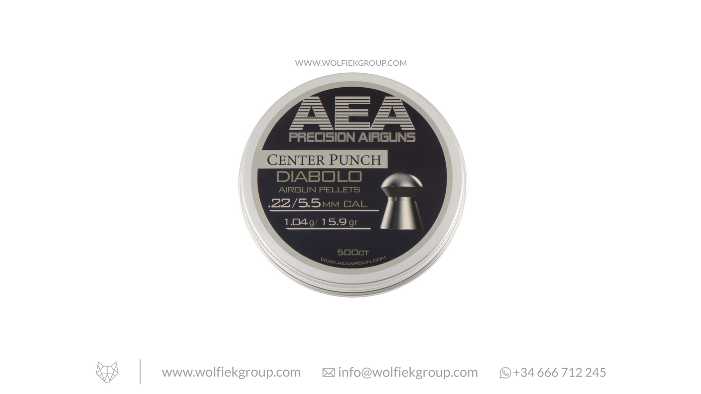 AEA Diabolo Pellets Round Nose · Cal .22 (5.5mm) · Weight 1.04g (15.9gr)