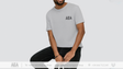 Exclusive gray AEA T-shirt front view