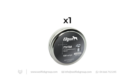 EDgun Hades Pellets · Cal .35 (9mm) · Weight 5,0g (77,16gr)